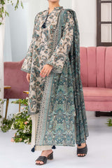 NPSL3134 Printed Lawn Suit - Stitched 3 PC