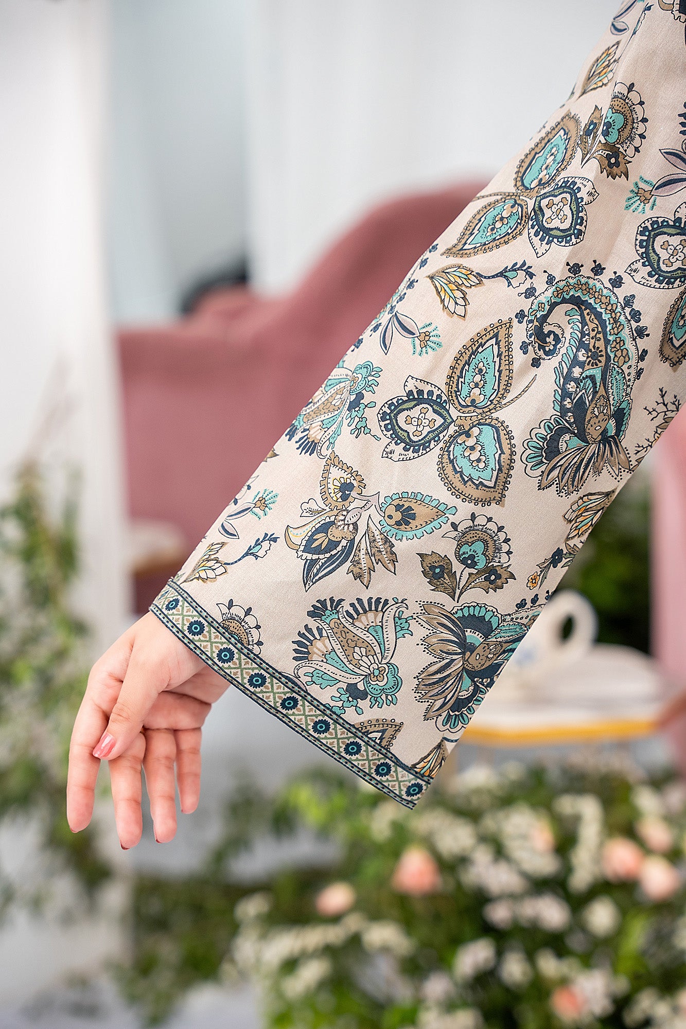 NPSL3134 Printed Lawn Suit - Stitched 3 PC