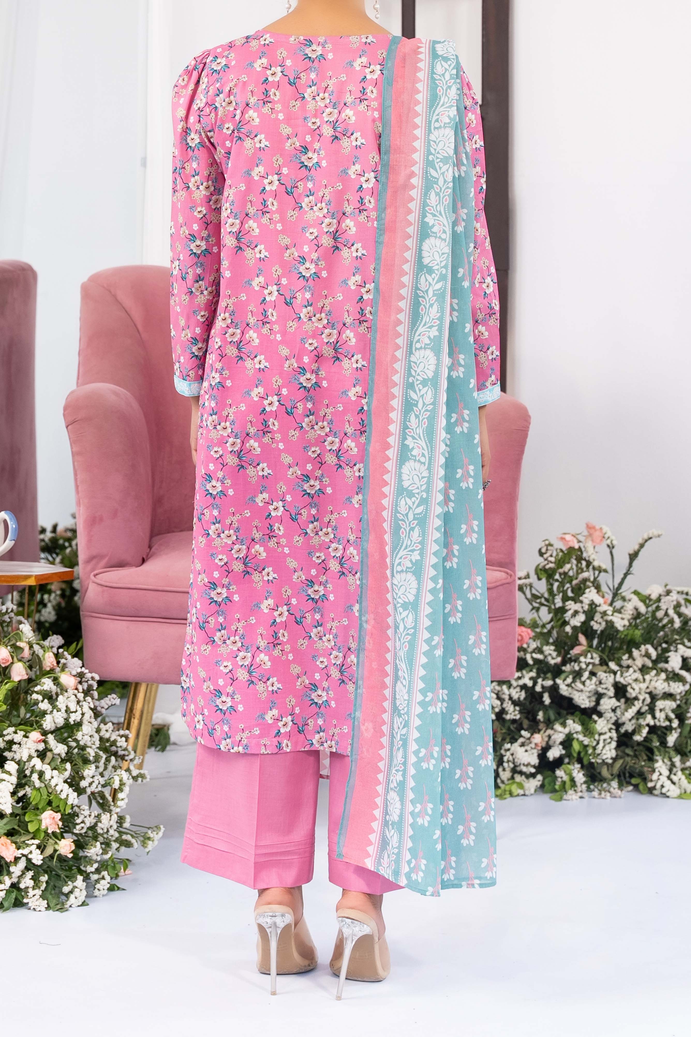 NUSL3339 Printed Lawn Suit - Unstitched 3Pc