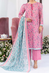 NUSL3339 Printed Lawn Suit - Unstitched 3Pc