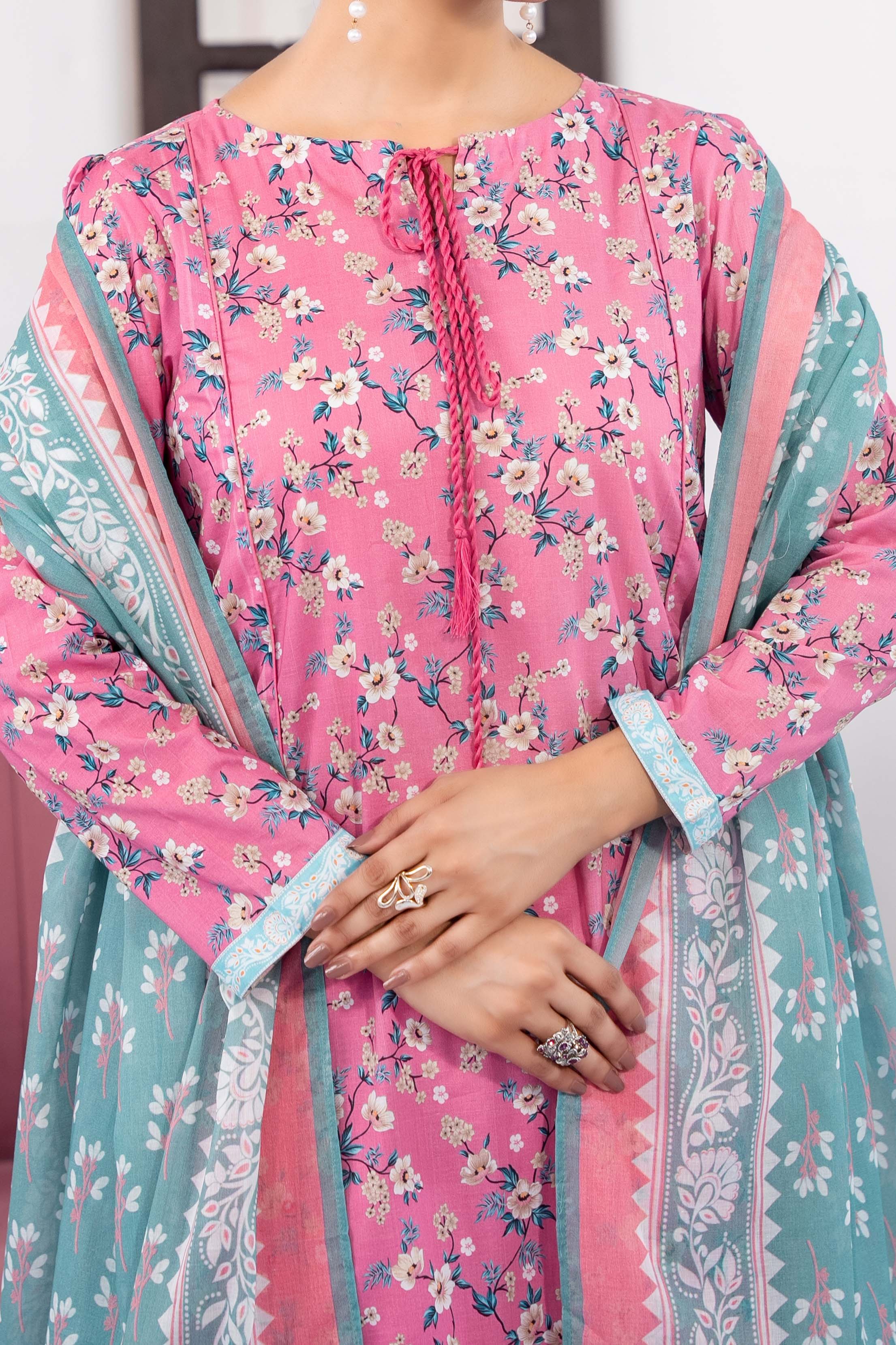 NUSL3339 Printed Lawn Suit - Unstitched 3Pc