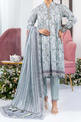 NUSL3330 Printed Lawn Suit - Unstitched 3Pc