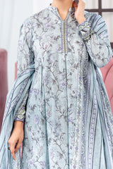 NUSL3330 Printed Lawn Suit - Unstitched 3Pc