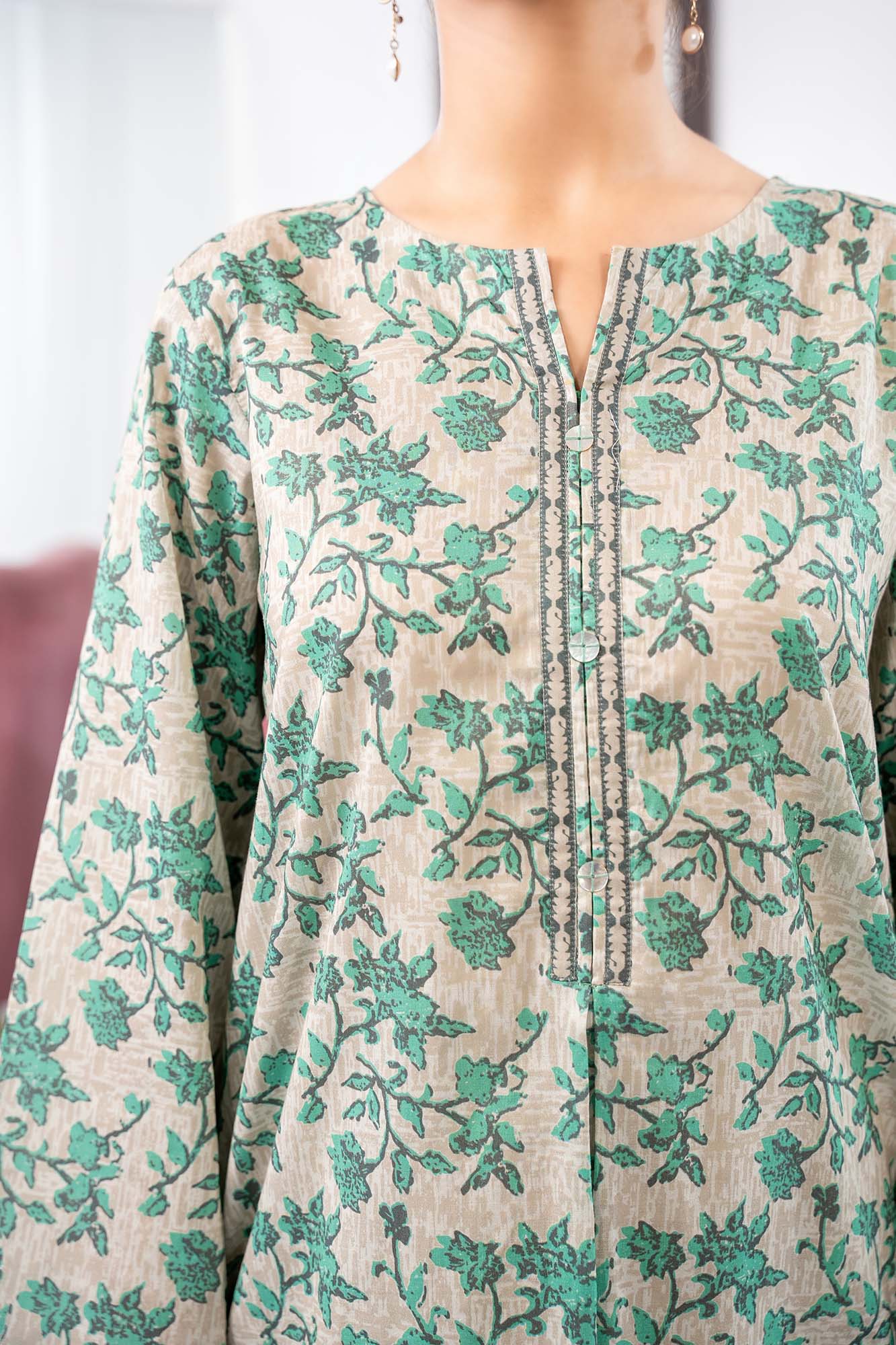 NUSL3334 Printed Lawn Suit - Unstitched 3Pc