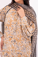 NUSL3352 Printed Cambric Suit - Unstitched 3Pc