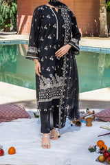 NUSF3269 Schiffli Embroidered Lawn Suit - Unstitched 3Pc