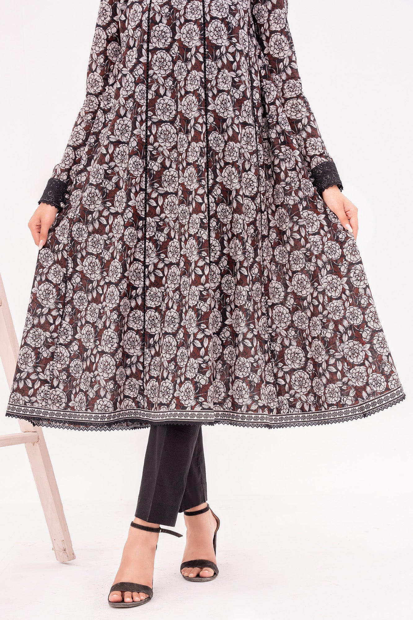 NUSL3356 Printed Cambric Suit - Unstitched 3Pc