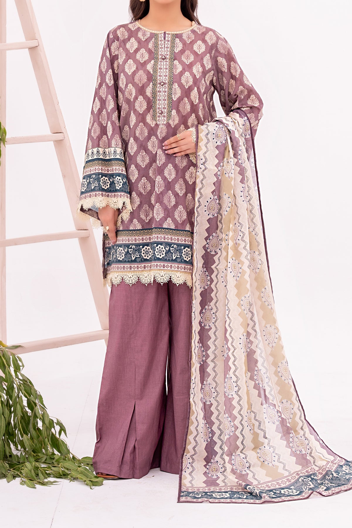 NPSLW3064 Printed Lawn Suit - Stitched 3Pc