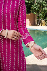 NUSF3275 Schiffli Embroidered Lawn Suit - Unstitched 3Pc