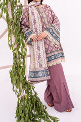 NUSL3355 Printed Cambric Suit - Unstitched 3Pc