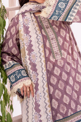 NUSL3355 Printed Cambric Suit - Unstitched 3Pc