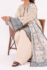 NUSL3353 Printed Cambric Suit - Unstitched 3Pc