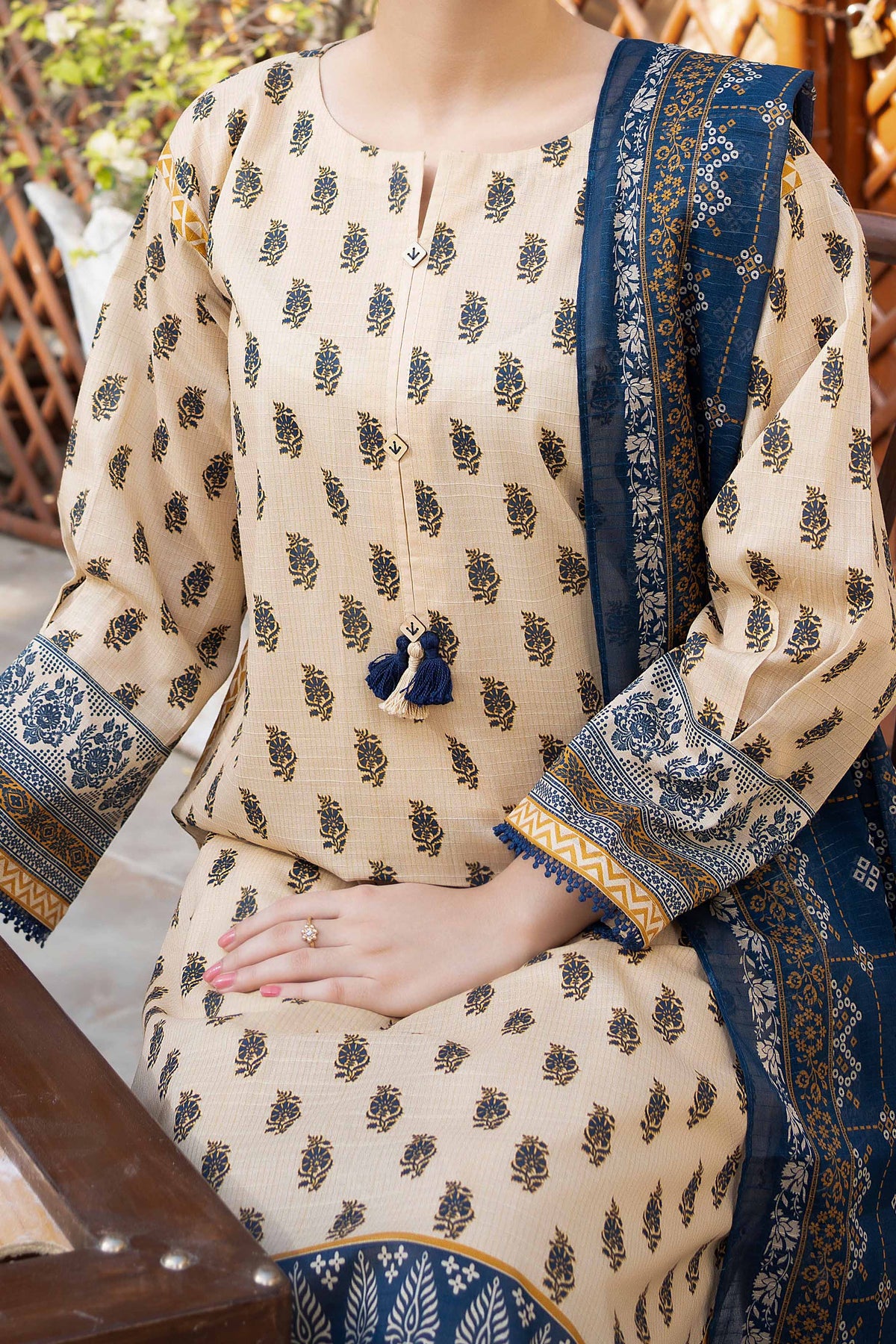 NPSL3114 Digital Printed Lawn Suit - Stitched 3 PC
