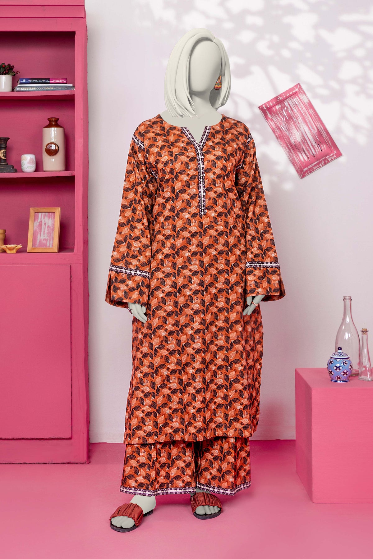 NPW2032 Khaddar Co-Ord - Stitched 2 Pc