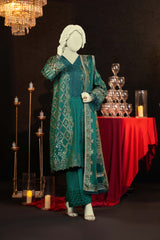 NUSJ3293 Jacquard Lawn Suit - Unstitched 3Pc