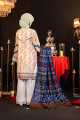 NUSJ3288 Jacquard Lawn Suit - Unstitched 3Pc