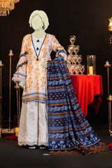 NUSJ3288 Jacquard Lawn Suit - Unstitched 3Pc