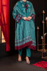 NUSJ3289 Jacquard Lawn Suit - Unstitched 3Pc