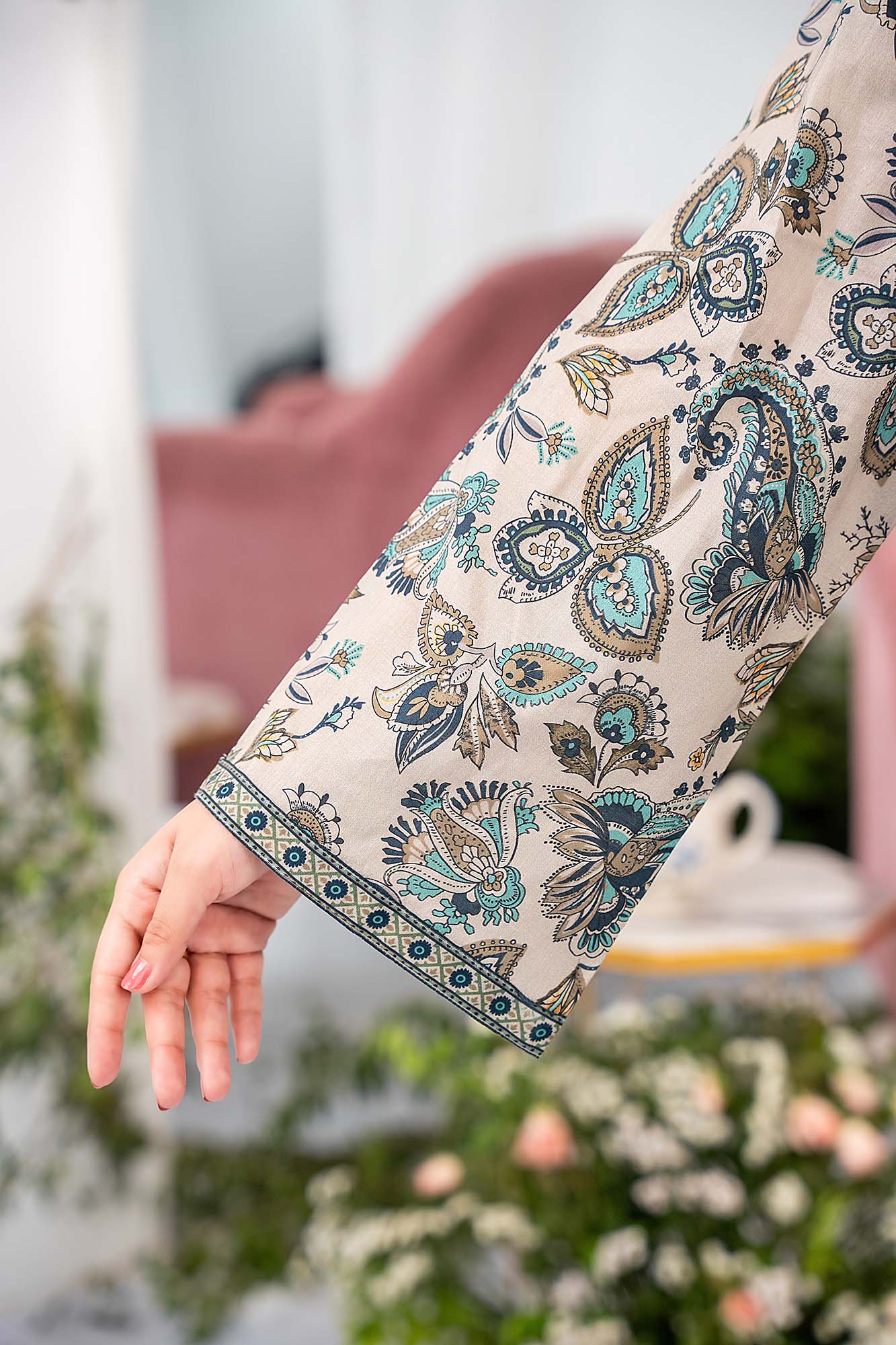 NUSL3341 Printed Lawn Suit - Unstitched 3Pc