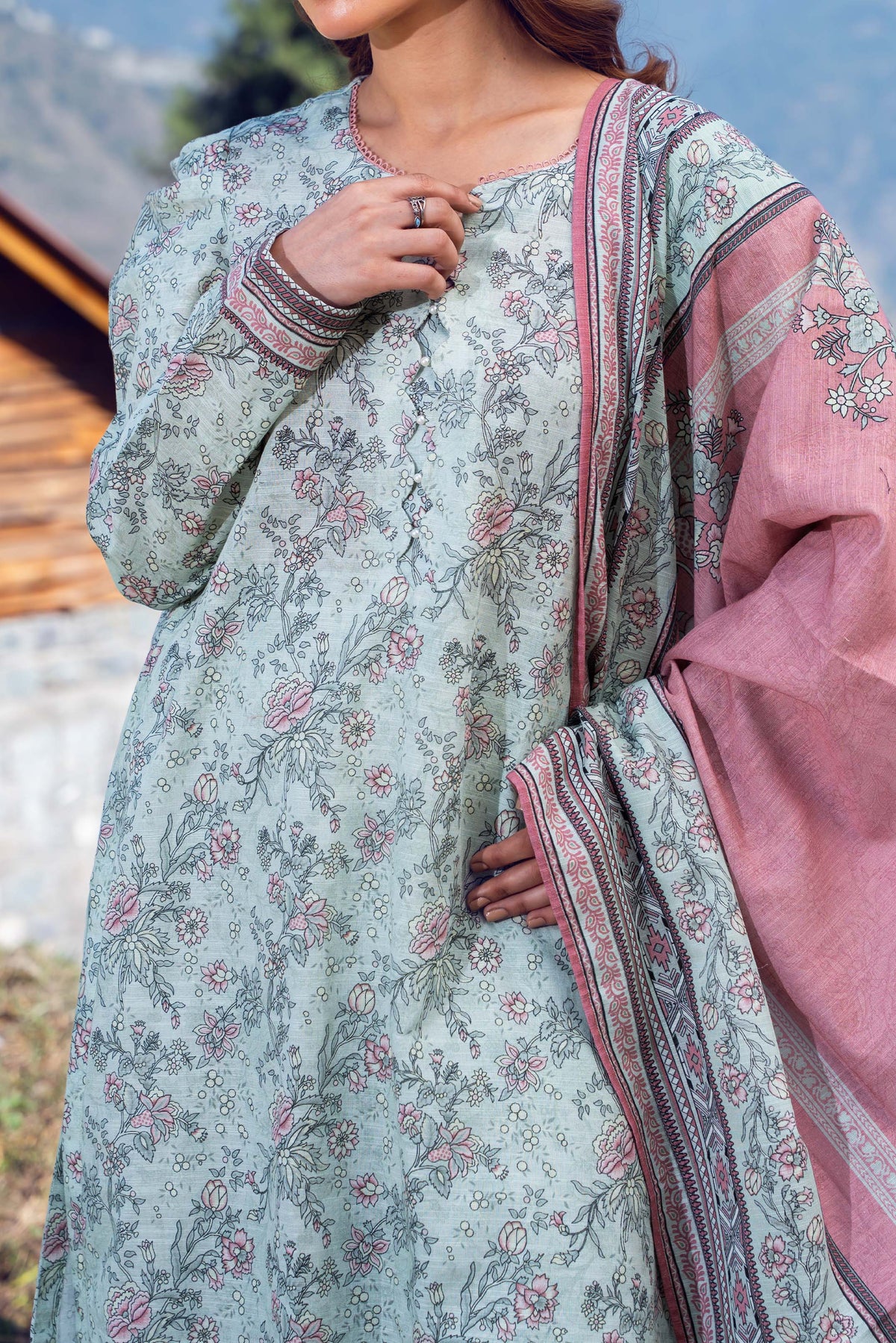 LAUREL - Printed Unstitched Khaddar Suit (3 Piece) 3140