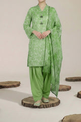 Unstitched 3Pc Printed Lawn Suit - NUSLW3088