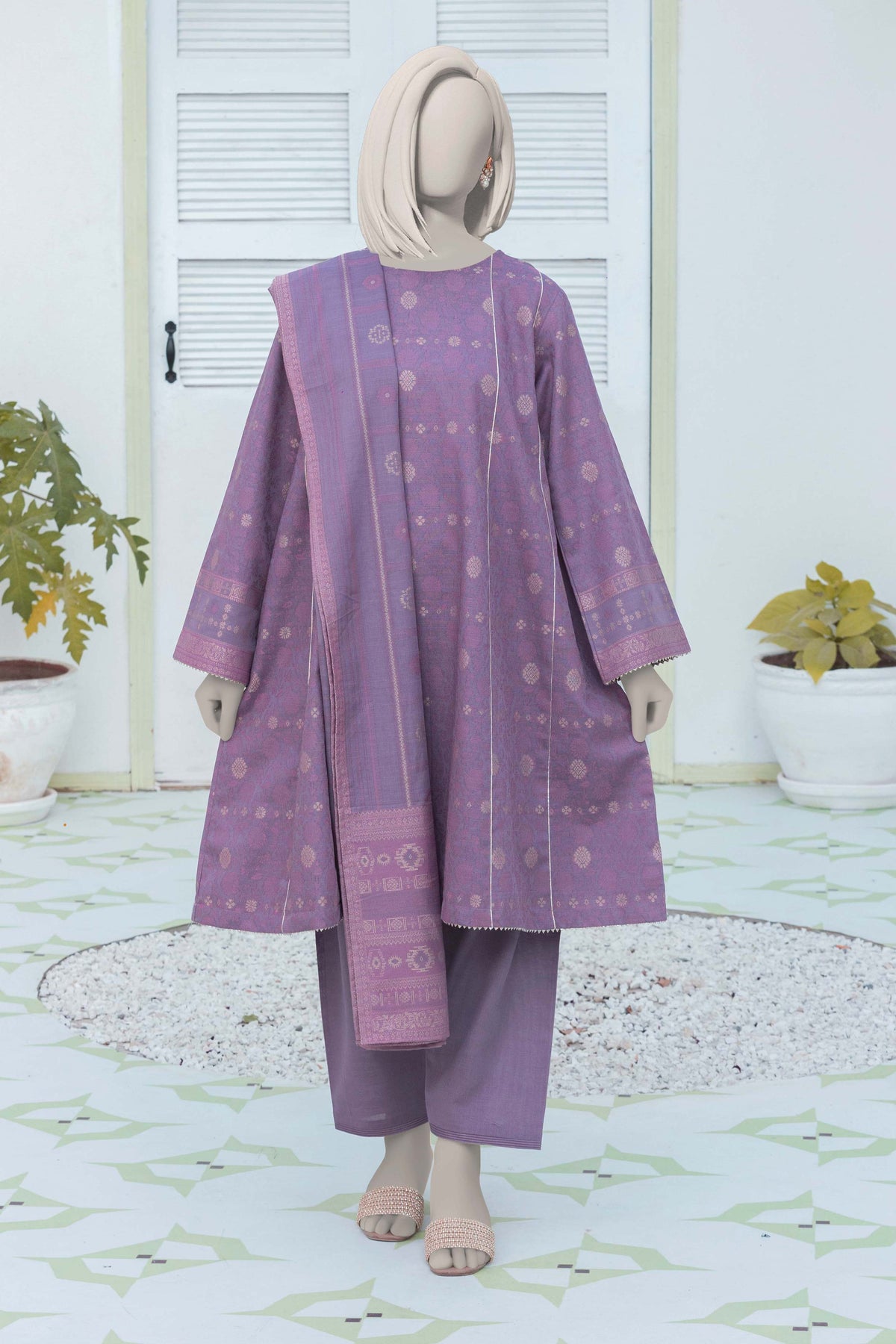 NUWJ3103 Jacquard Khaddar Suit - 3 Piece