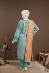 NUS3164 Digital Printed Lawn Suit - 3Pc