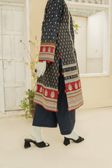 NUS3178 Digital Printed Lawn Suit - 3Pc