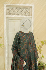 NUS3182 Digital Printed Lawn Suit - 3Pc