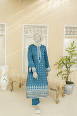 NUS3179 Digital Printed Lawn Suit - 3Pc