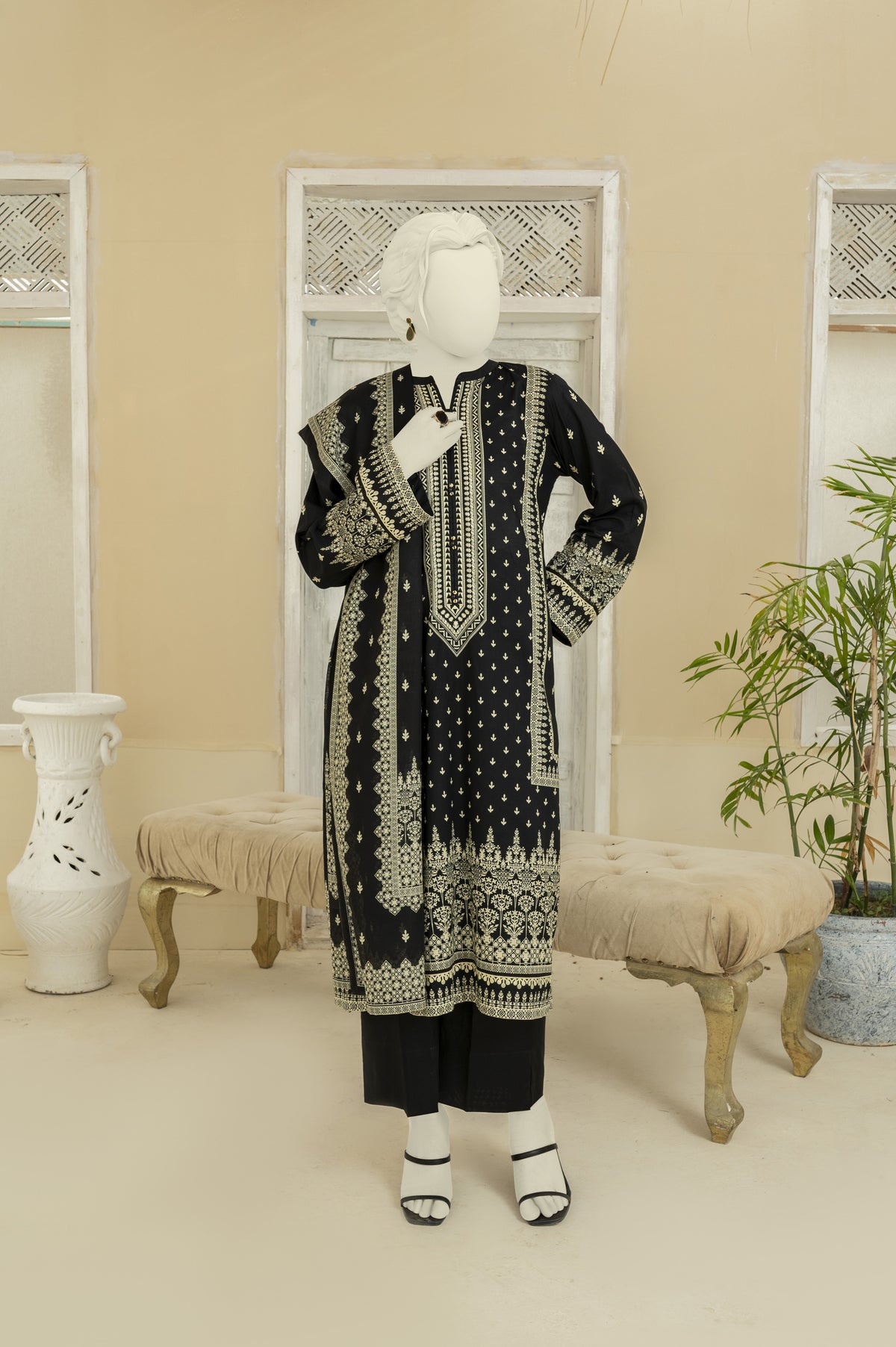 NPS3026 Digital Printed Lawn Suit - Stitched 3Pc