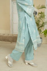 NUS3193 Digital Printed Lawn Suit - 3Pc