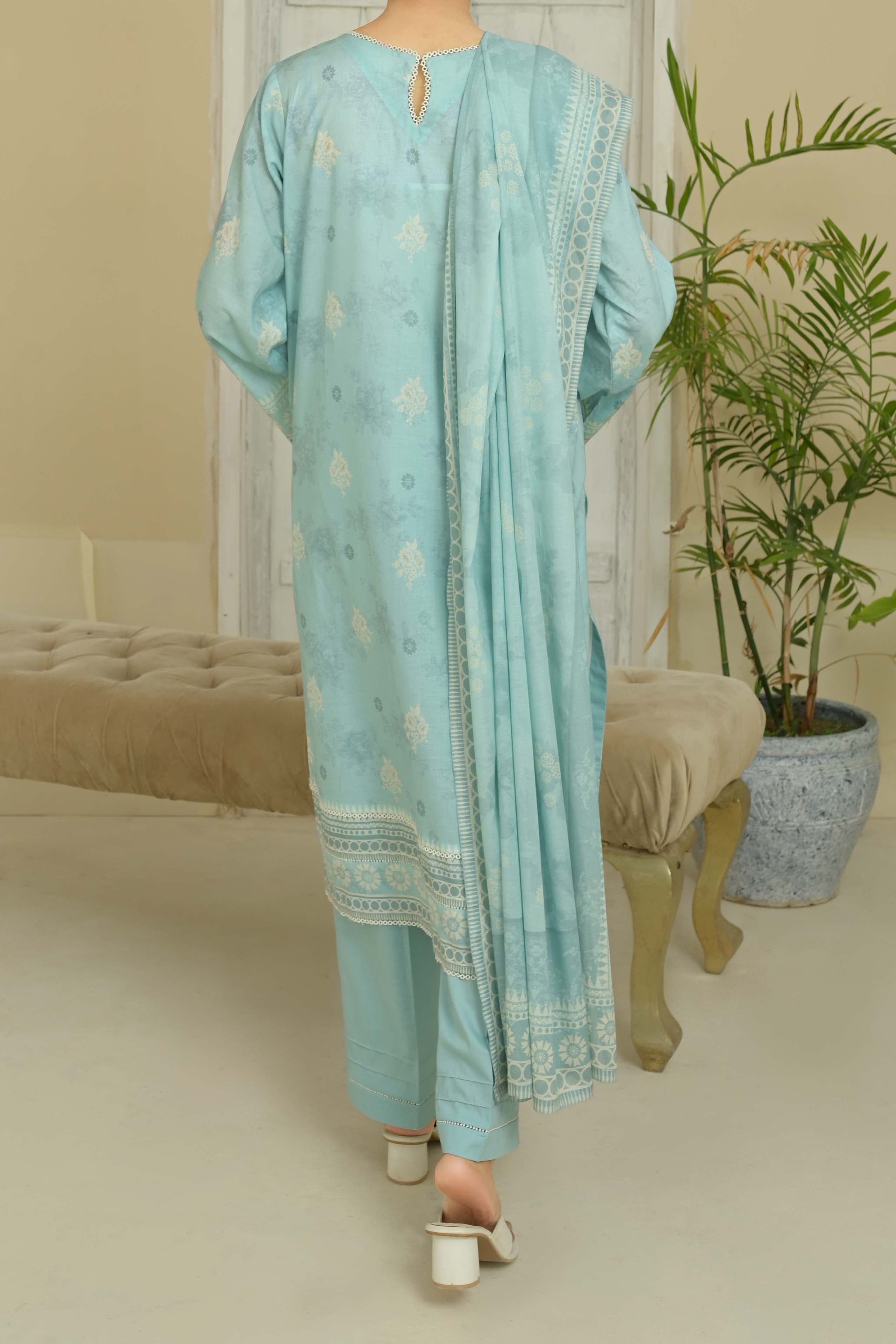 NPSL3108 Digital Printed Lawn Suit - Stitched 3 PC
