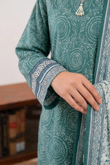 NUSLW3407 Printed Lawn Suit - Unstitched 3Pc