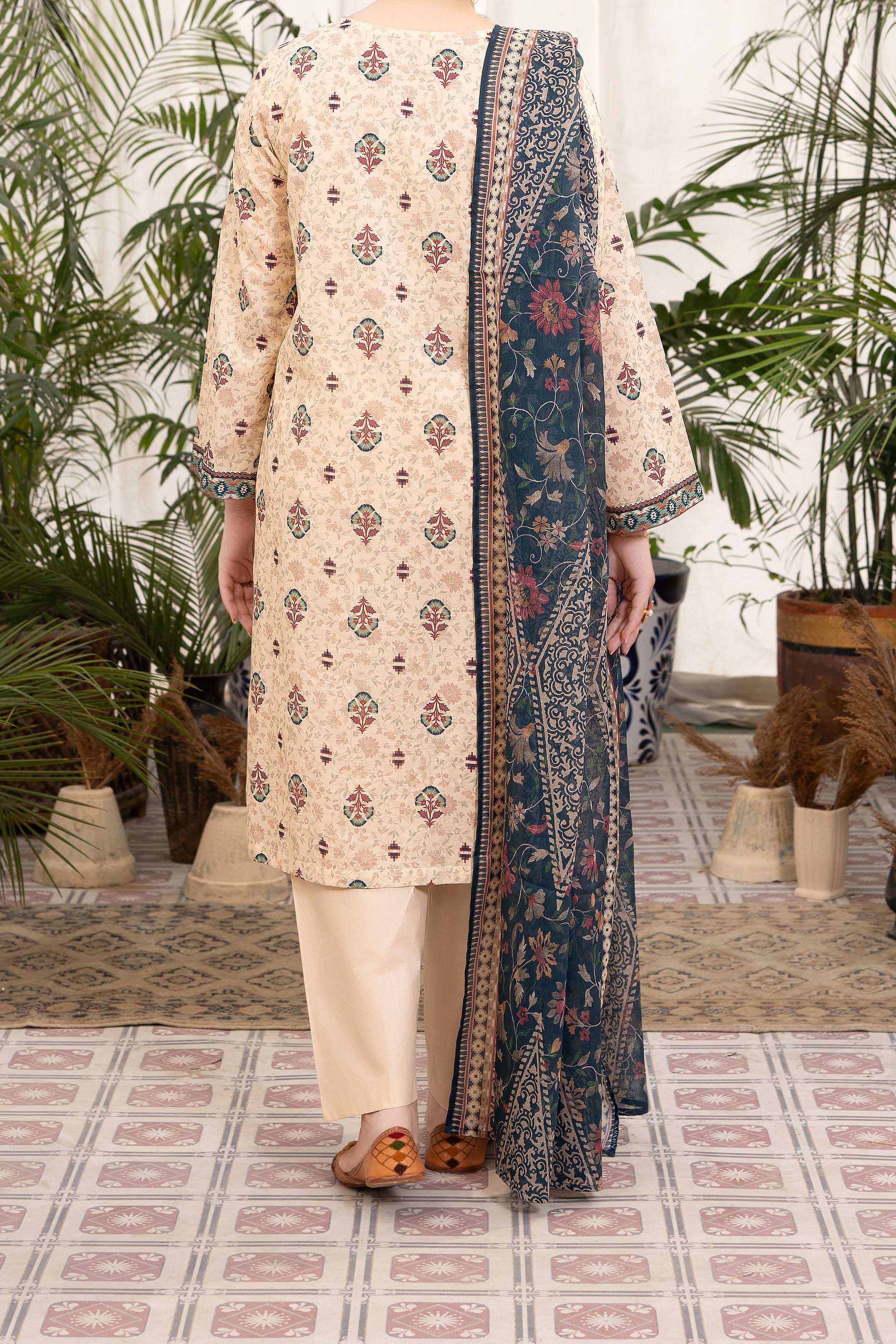 NUSL3298 Printed Lawn Suit - Unstitched 3Pc
