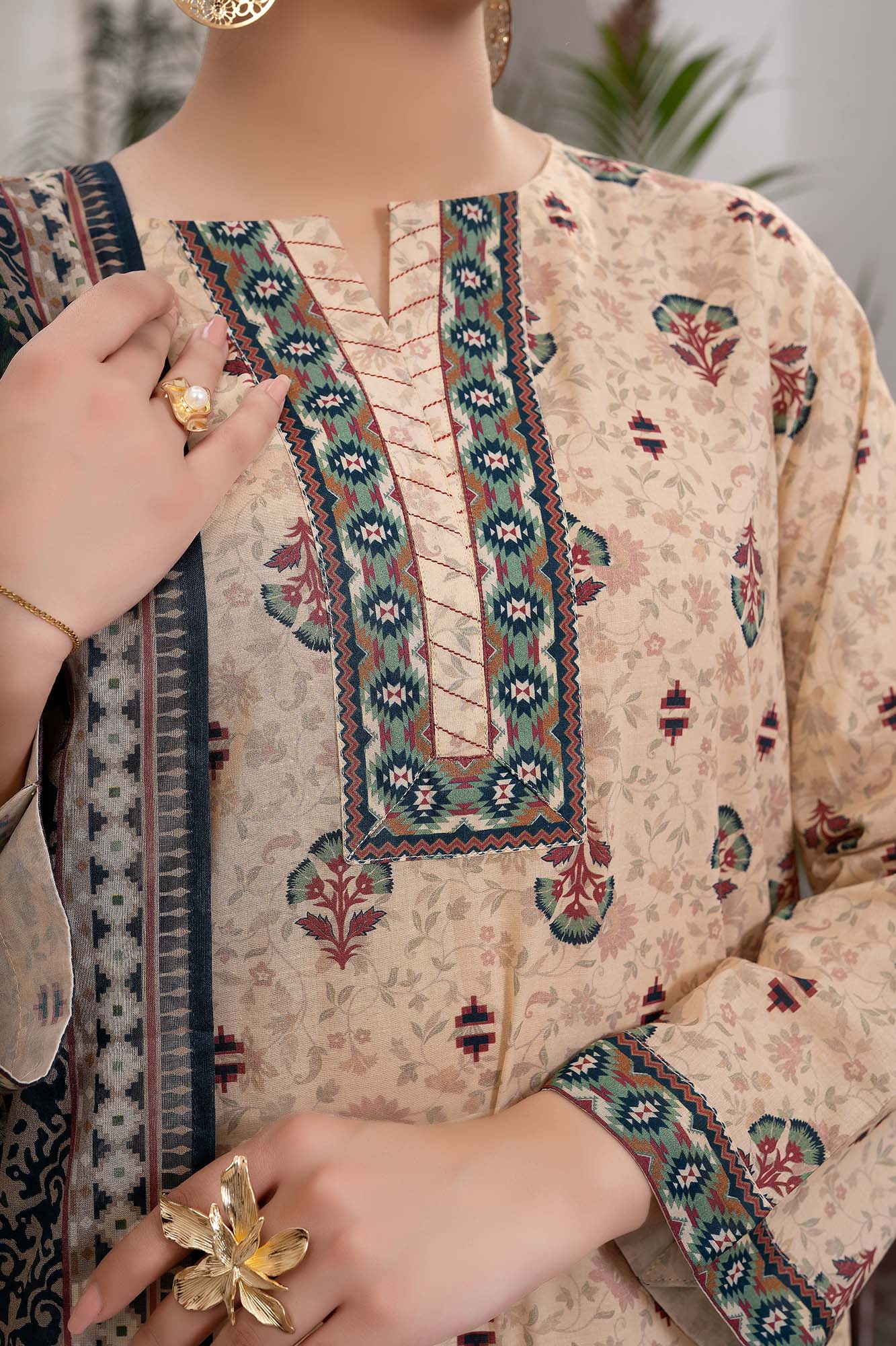 NUSL3298 Printed Lawn Suit - Unstitched 3Pc