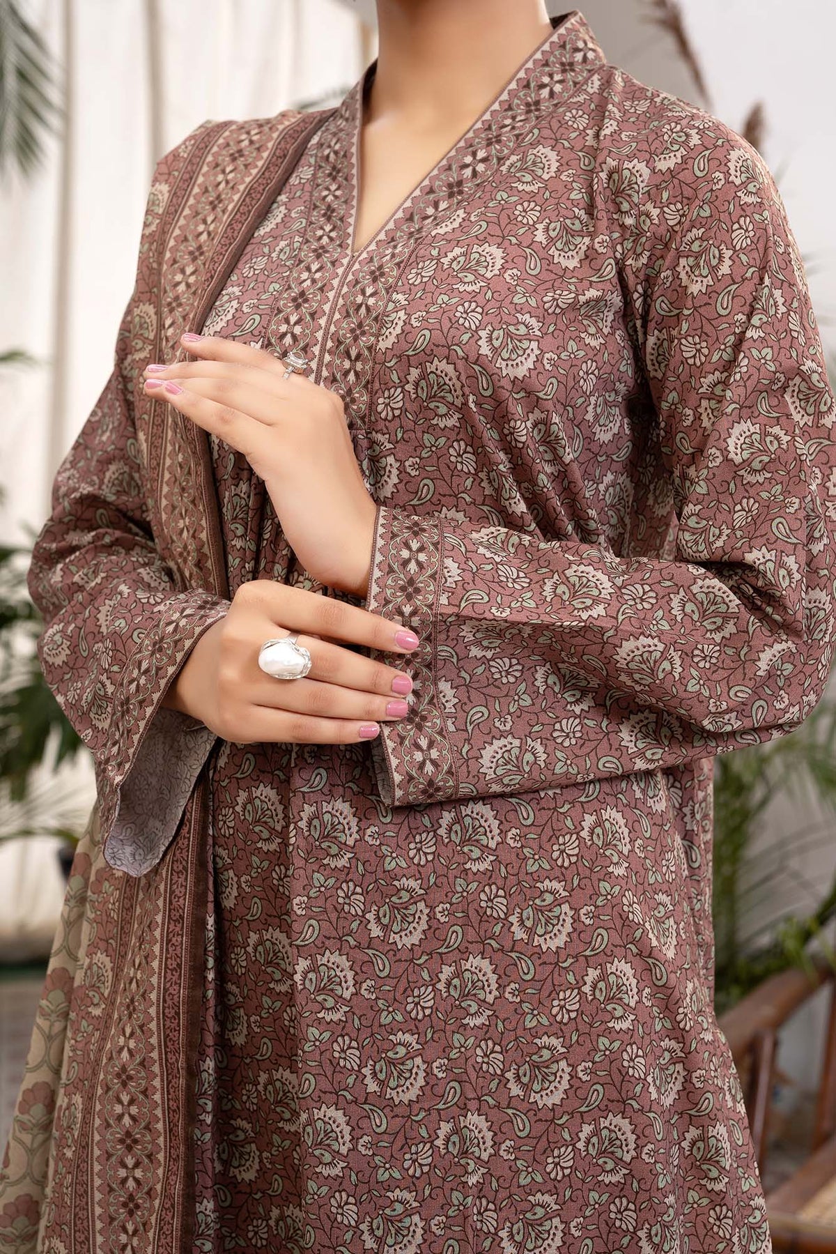 NUSL3306 Printed Lawn Suit - Unstitched 3Pc