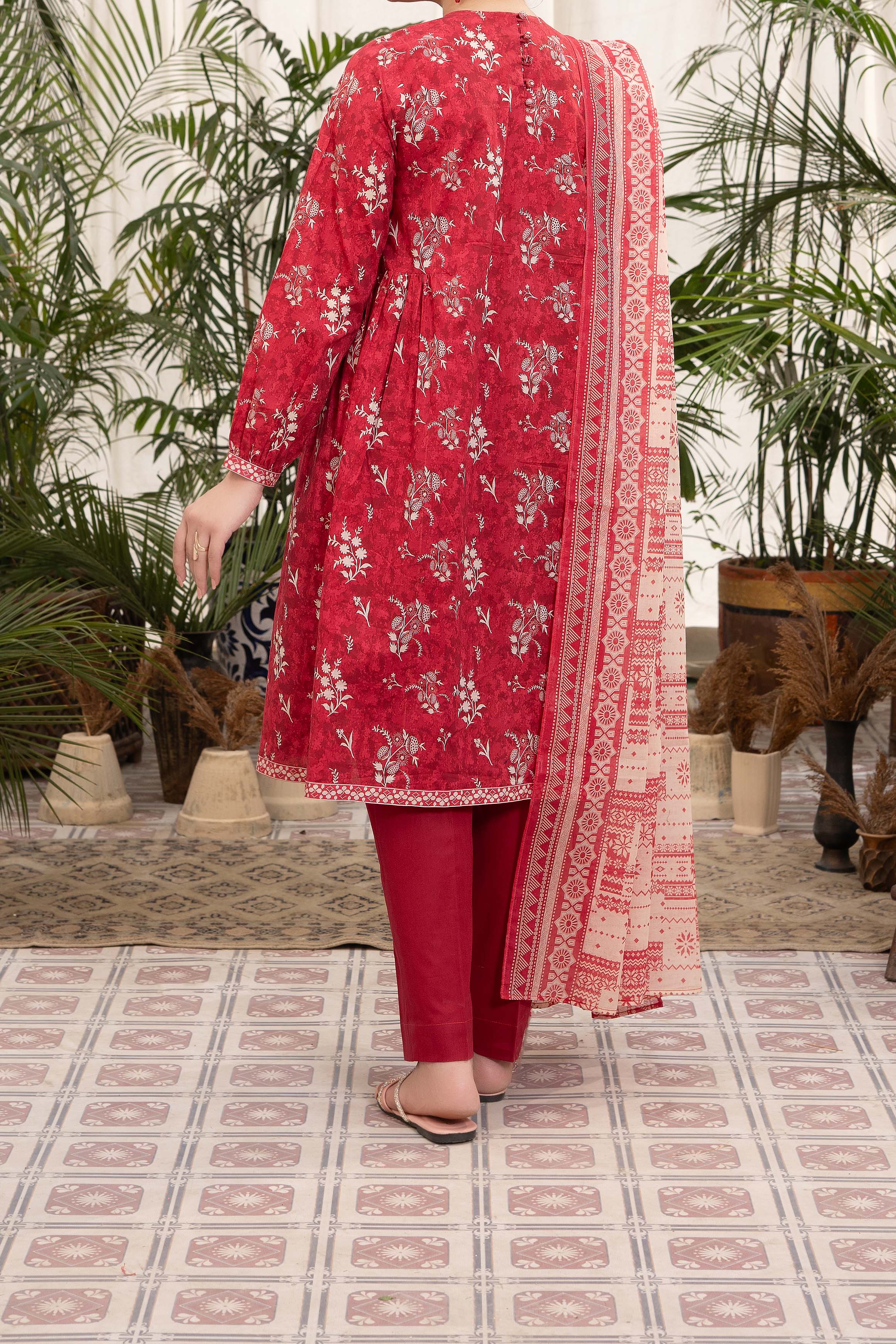 NUSL3322 Printed Lawn Suit - Unstitched 3Pc