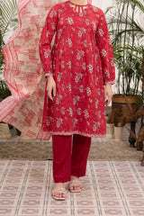 NUSL3322 Printed Lawn Suit - Unstitched 3Pc