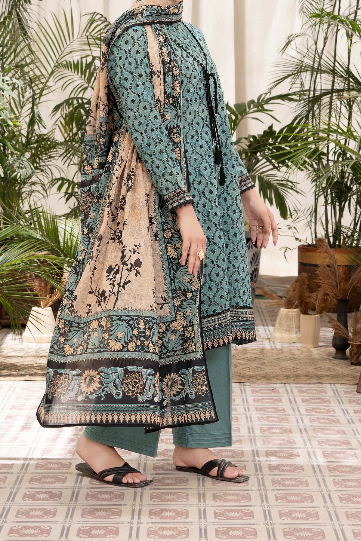 NUSL3295 Printed Lawn Suit - Unstitched 3Pc