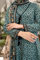 NUSL3295 Printed Lawn Suit - Unstitched 3Pc