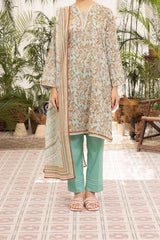 NPSL3138 Printed Lawn Suit - Stitched 3 PC