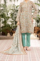 NPSL3138 Printed Lawn Suit - Stitched 3 PC