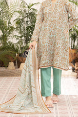 NPSL3138 Printed Lawn Suit - Stitched 3 PC