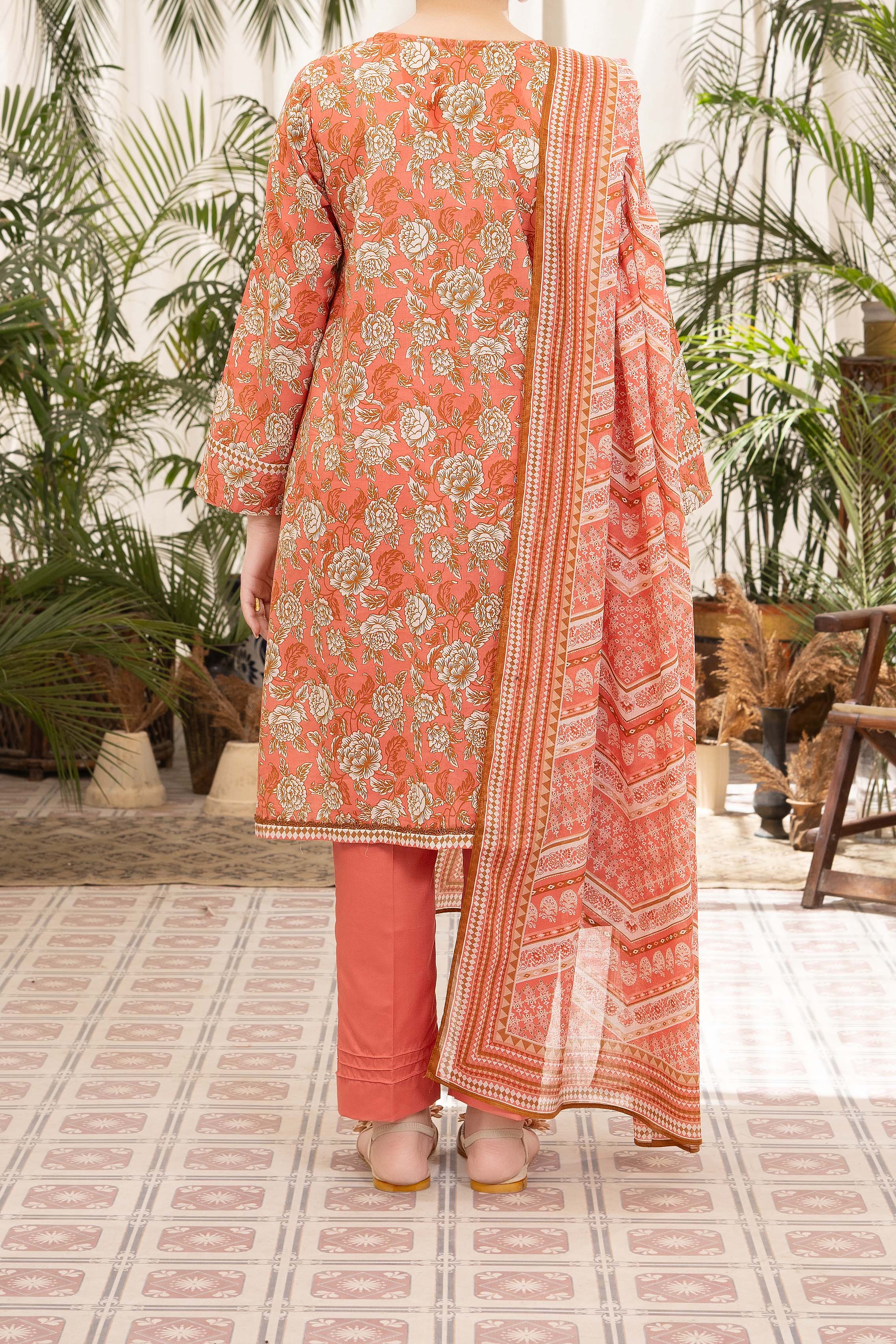 NUSL3308 Printed Lawn Suit - Unstitched 3Pc
