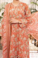 NPSL3136 Printed Lawn Suit - Stitched 3 PC