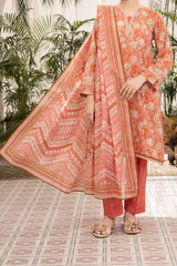 NPSL3136 Printed Lawn Suit - Stitched 3 PC