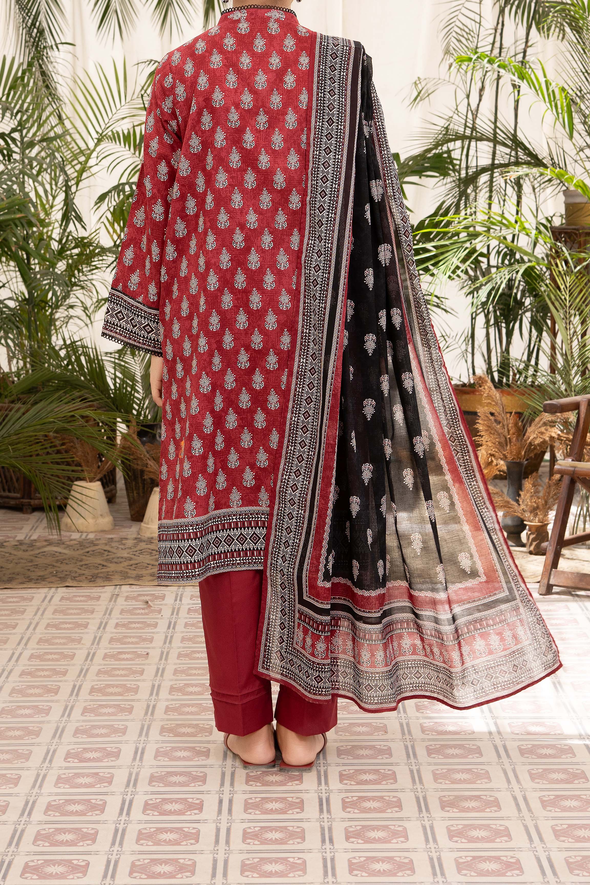 NUSL3299 Printed Lawn Suit - Unstitched 3Pc