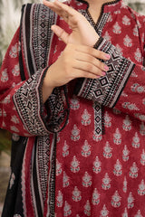 NUSL3299 Printed Lawn Suit - Unstitched 3Pc
