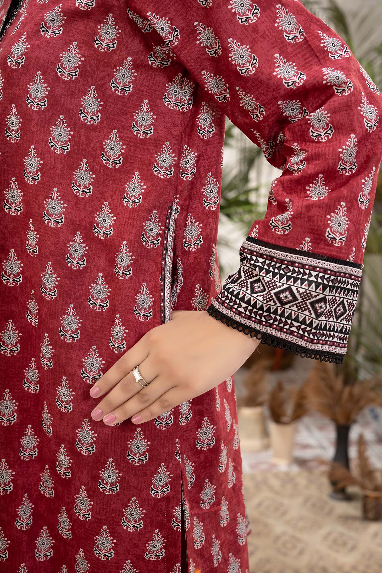 NUSL3299 Printed Lawn Suit - Unstitched 3Pc